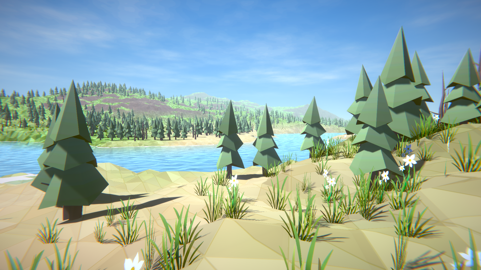 Low poly terrain Unity