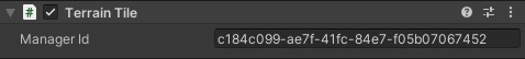 Terrain Tile component showing the Manager ID